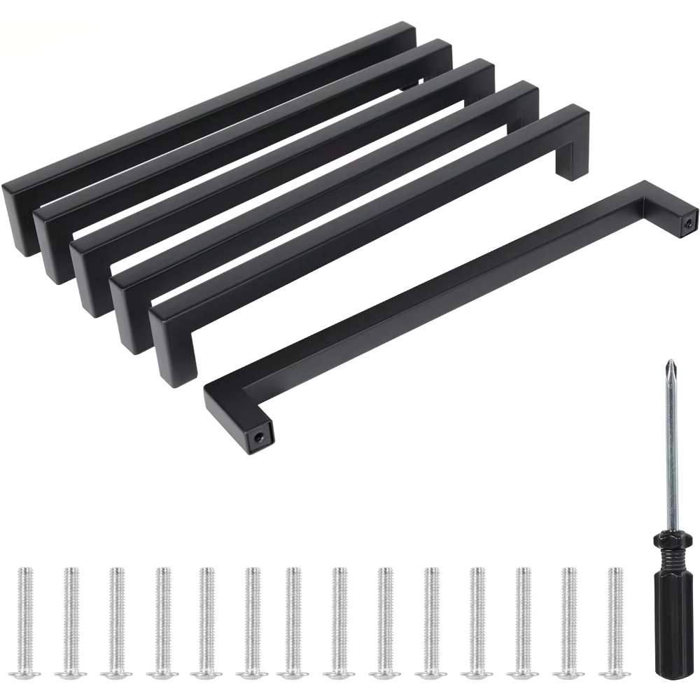 Furniture Rotating Hardware - 224mm Black Stainless Steel Kitchen Door