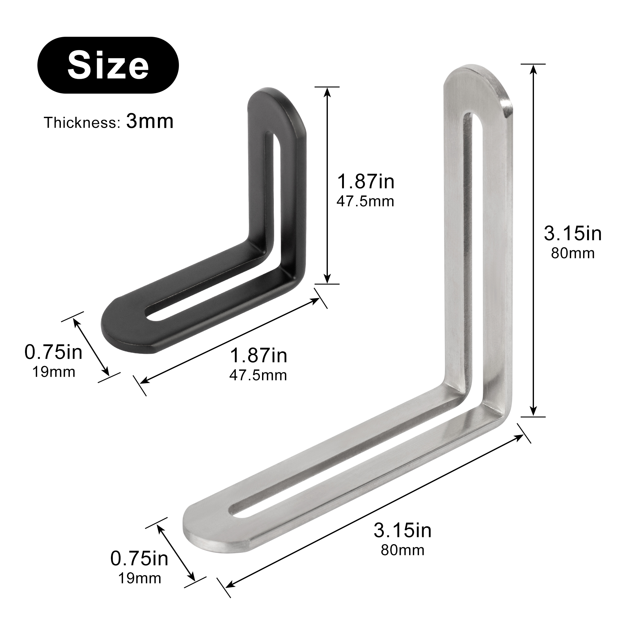 2pcs Corner Brackets Stainless – Furniture Hardware Connectors Bewertung und Preis