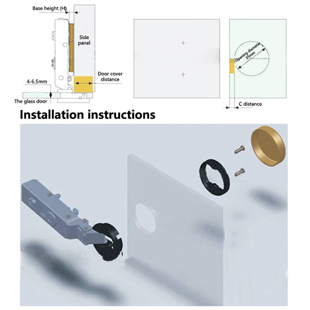 2PCS Useful No Hole Hardware W – Furniture And Hardware Supplies Bewertung und Preis