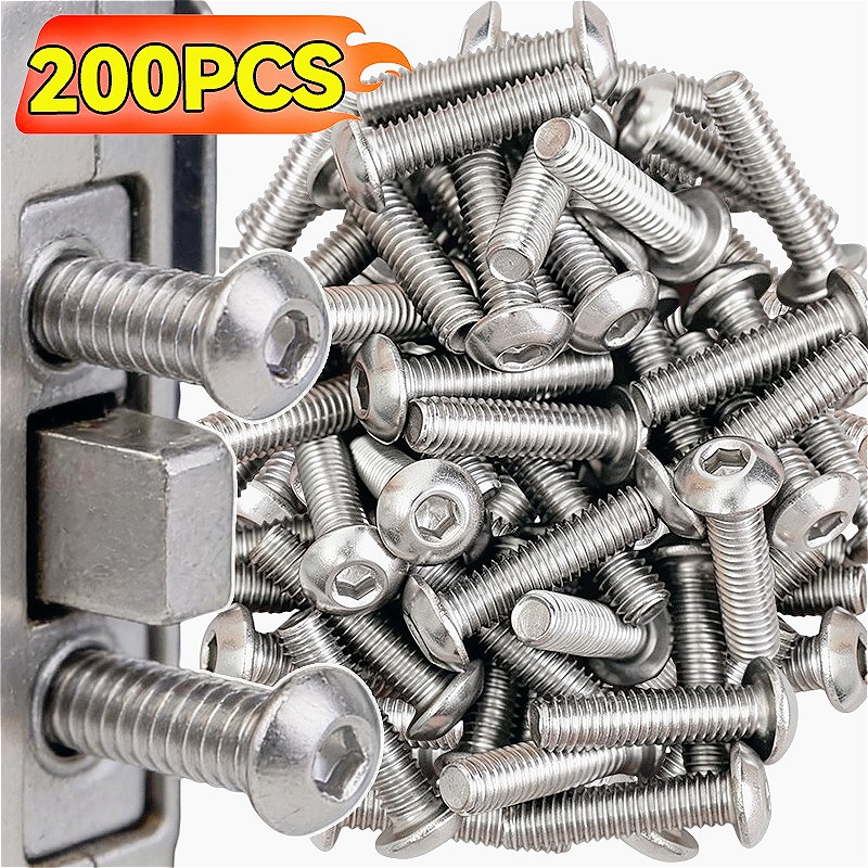 10/200pcs Stainless Steel Hex  – Furniture And Hardware Supplies Bewertung und Preis