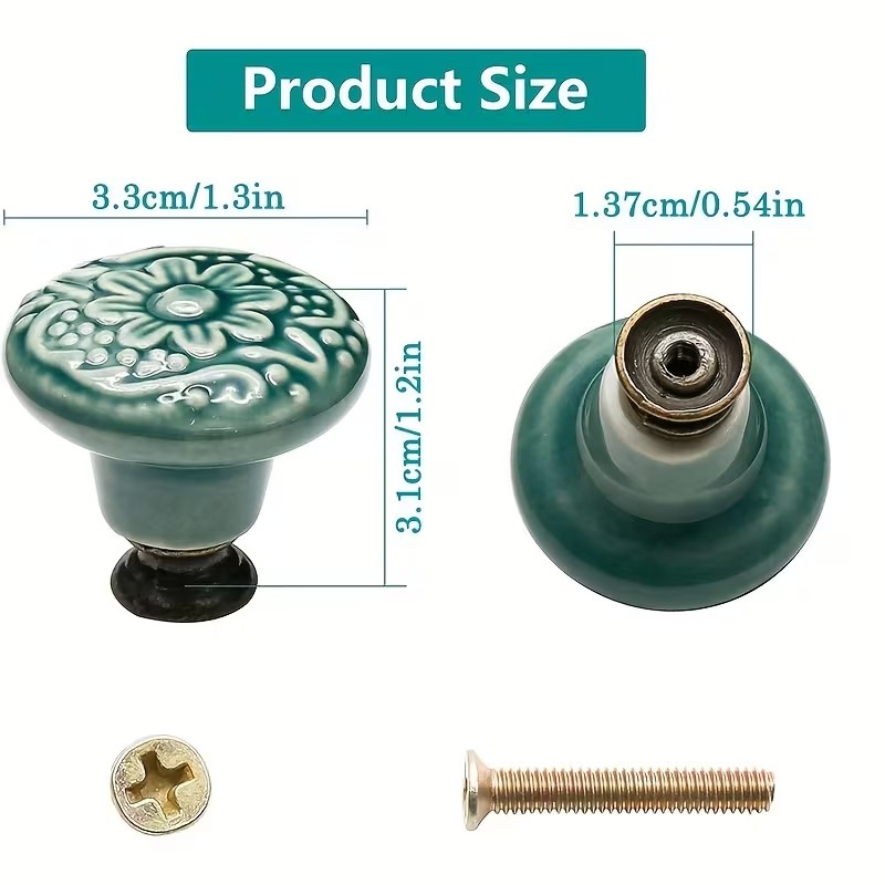 12pcs Ceramic Cabinet Knobs, F – Furniture Hardware Latch Bewertung und Preis