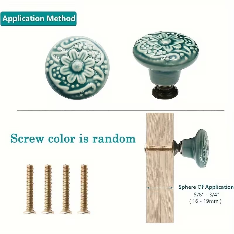 12pcs Ceramic Cabinet Knobs, F – Furniture Hardware Latch Bewertung und Preis