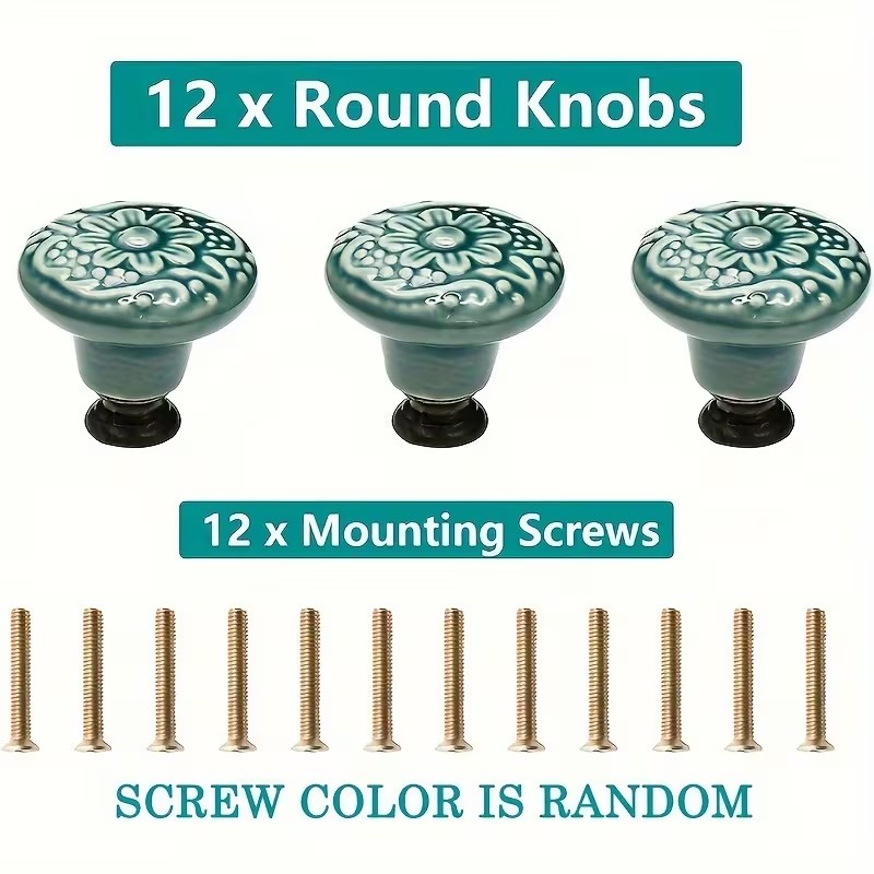12pcs Ceramic Cabinet Knobs, F – Furniture Hardware Latch Bewertung und Preis