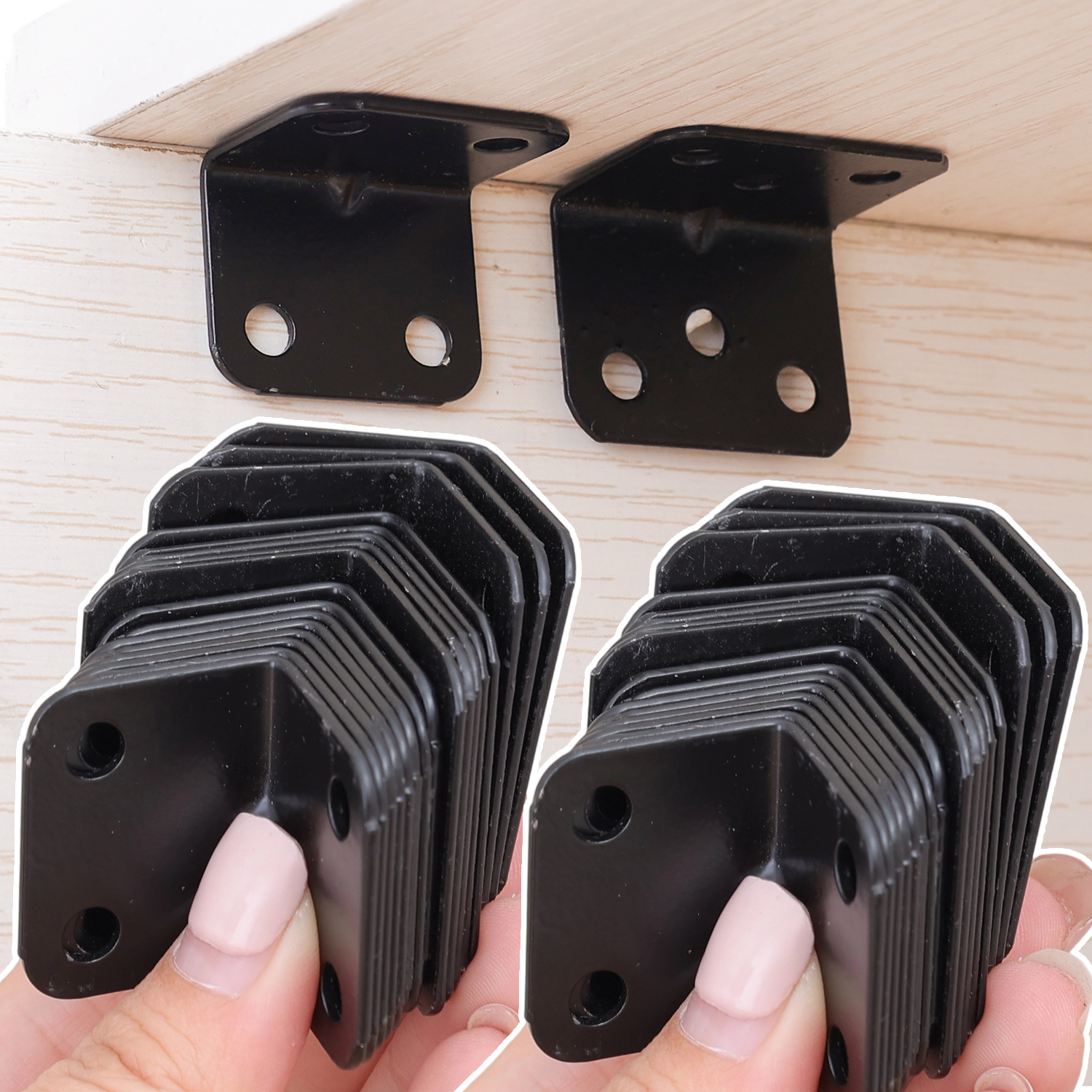 10/30pcs Black L-shaped Right  – Furniture Hardware Connectors Bewertung und Preis