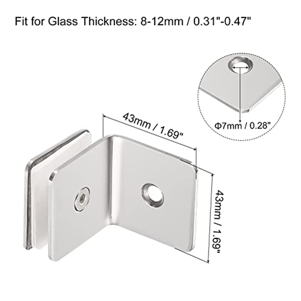 Stainless Steel 90° Glass Fixi – Furniture Hardware Connectors Bewertung und Preis