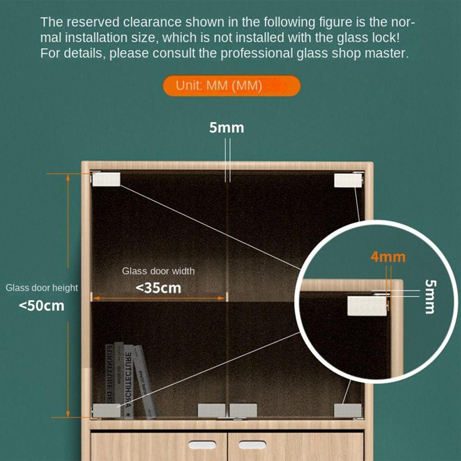 2pcs Non-Perforated Glass Door – Furniture Rotating Hardware Bewertung und Preis